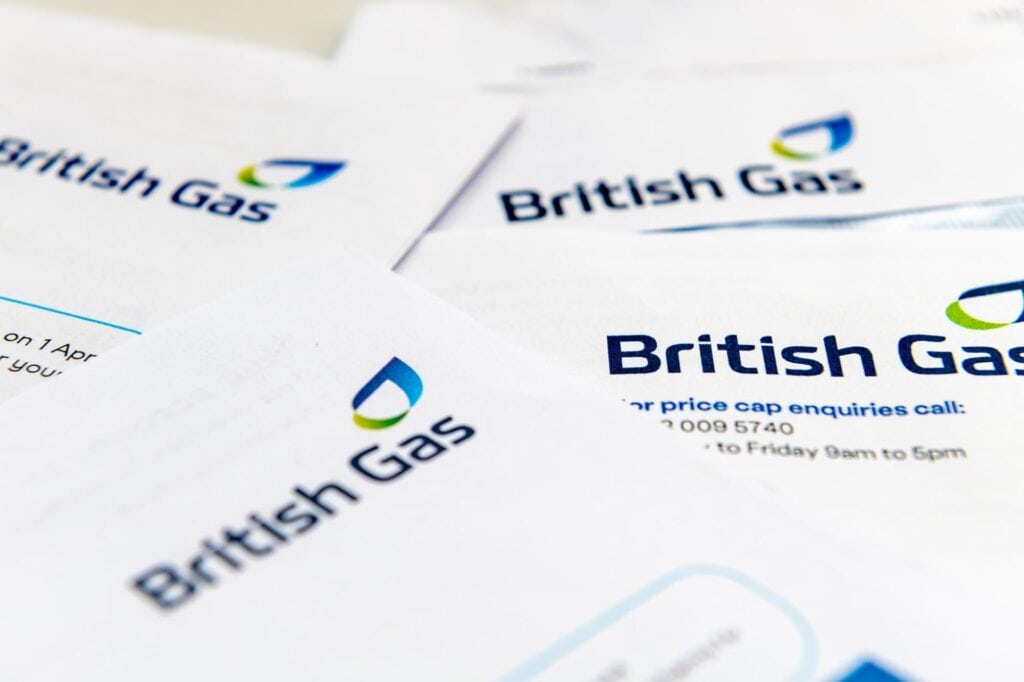 Printouts from British Gas