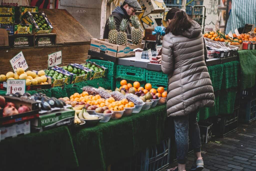 Fresh produce in the market