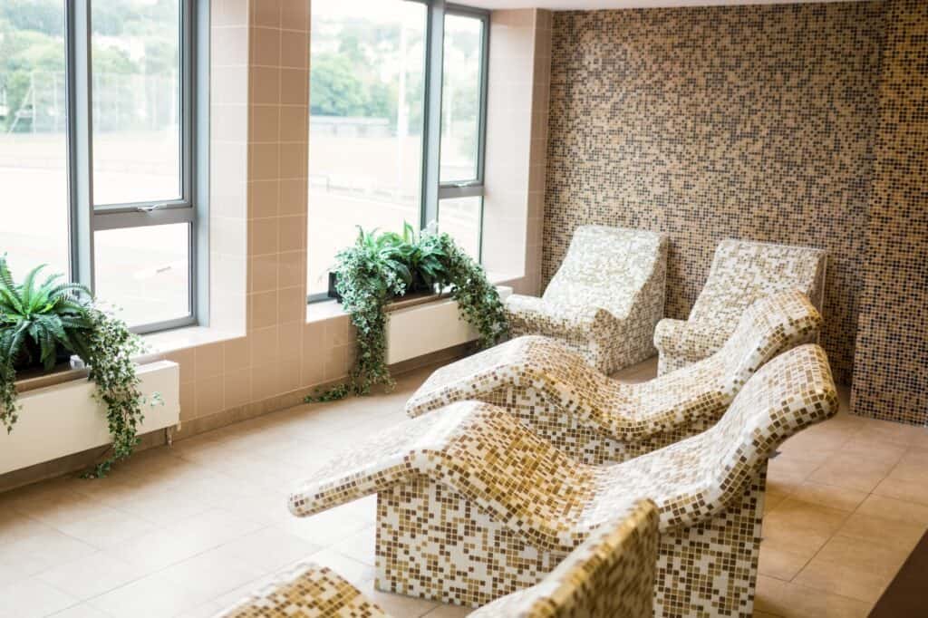 An empty thermal suite in a spa